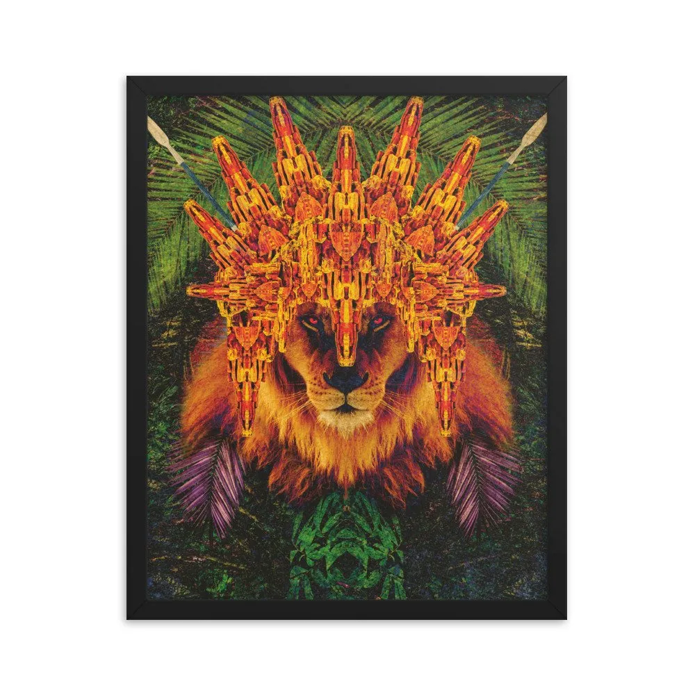 Lion Crown Framed poster