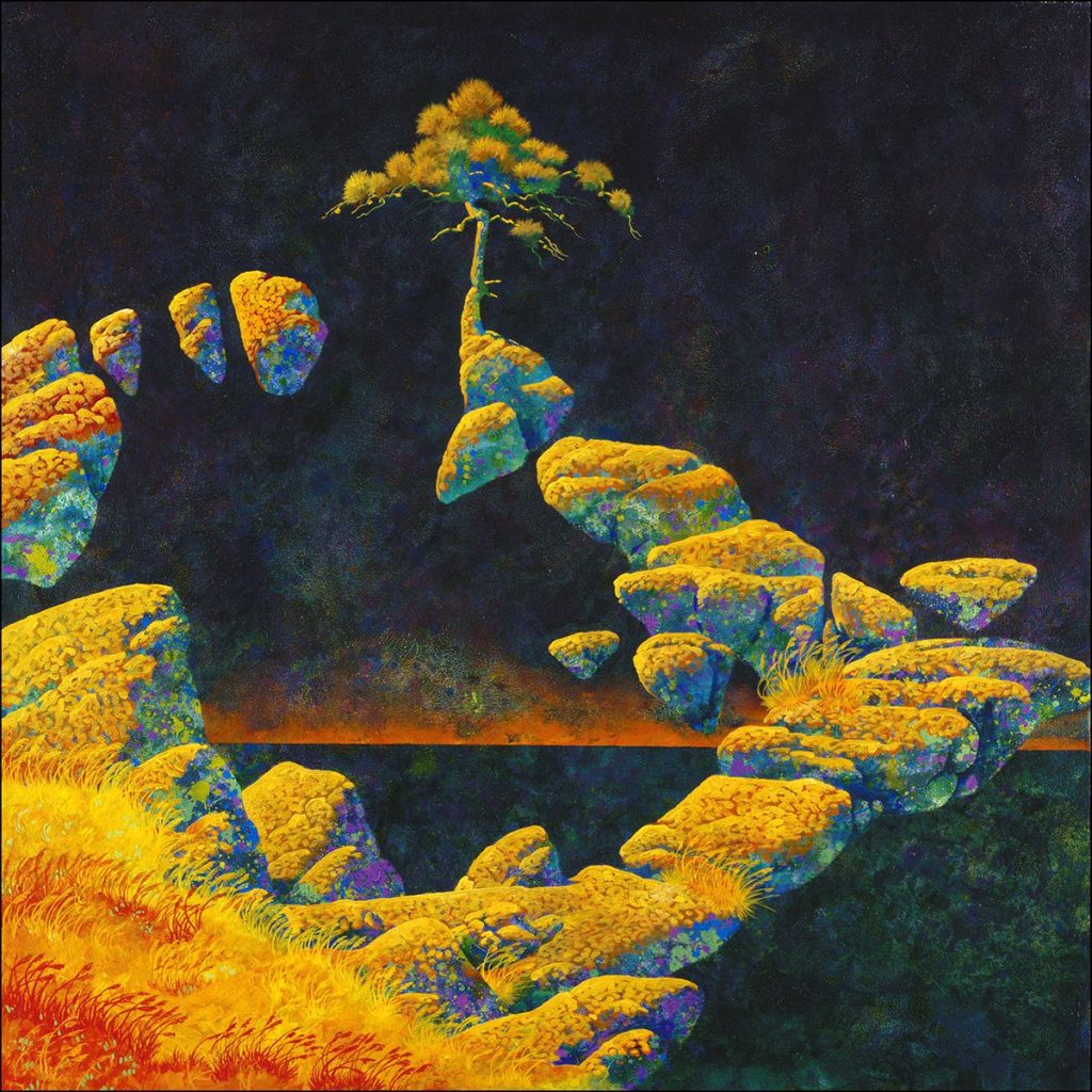Roger Dean artwork Floating rock islands