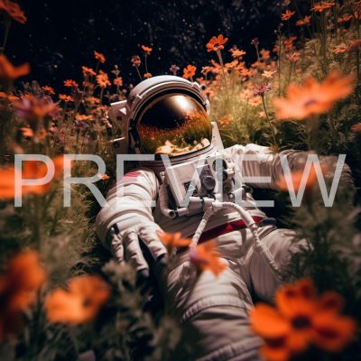 Astronaut in a field High Resolution Digital Download